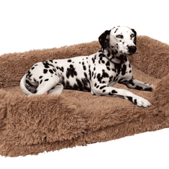 Brown Faux Fur Dog Cushion