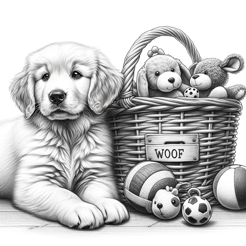 puppy supplies toys beds books food blankets journal training pads poop bags crate treats harness leashes 