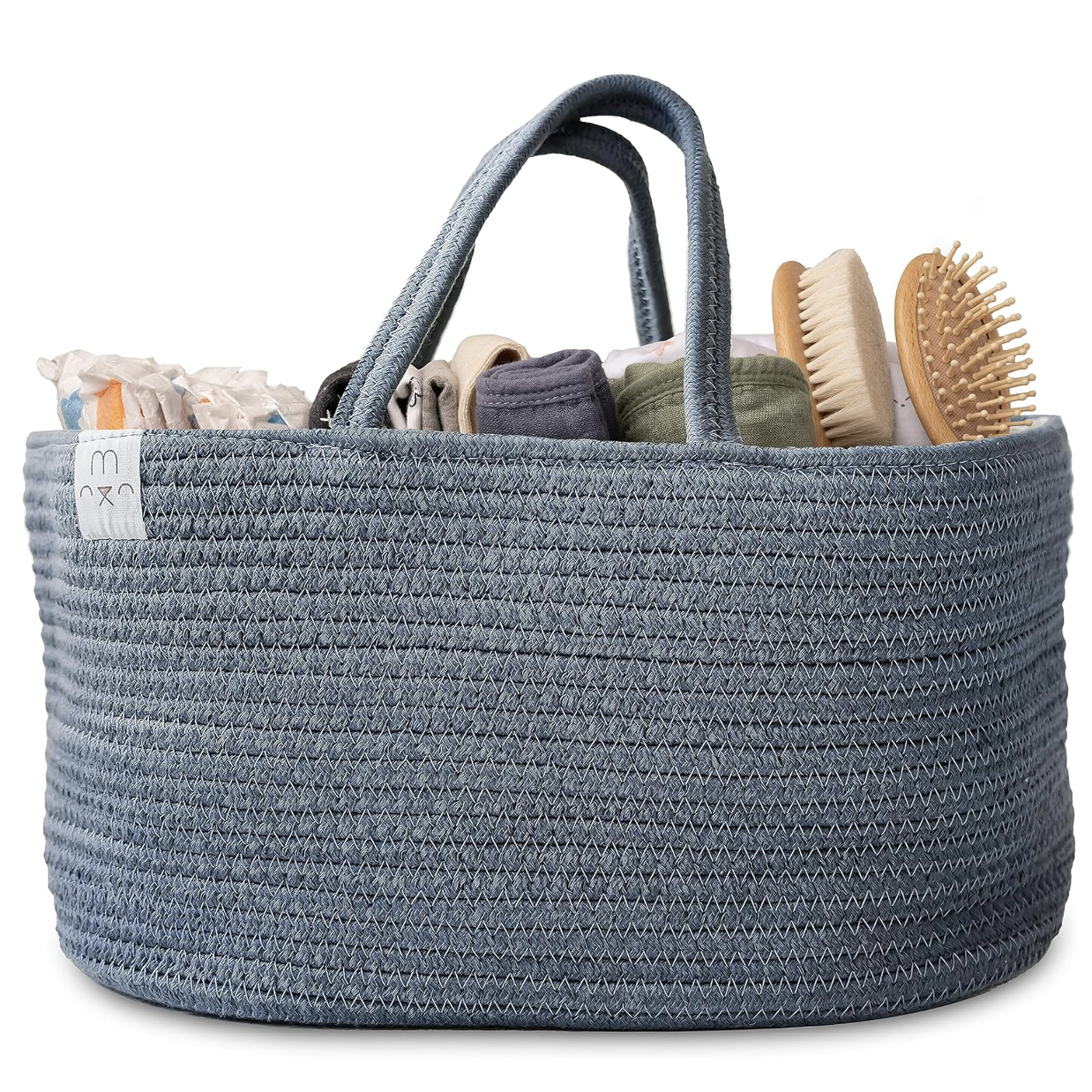 woven basket with handles