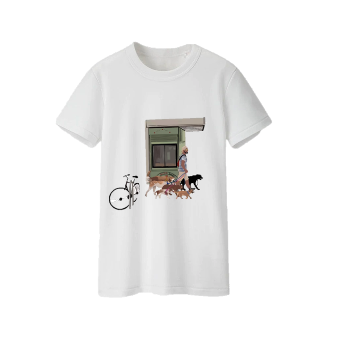 bike dog walker dogs gift t-shirt 