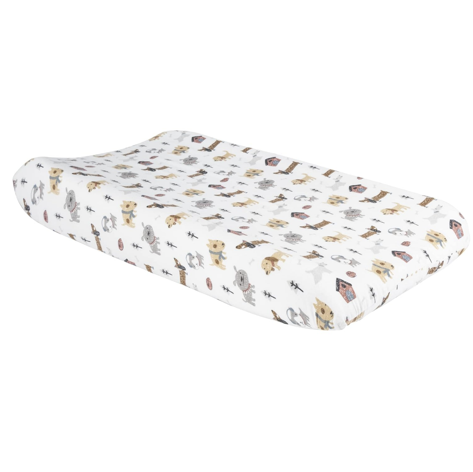 crib sheets with puppies printed on it