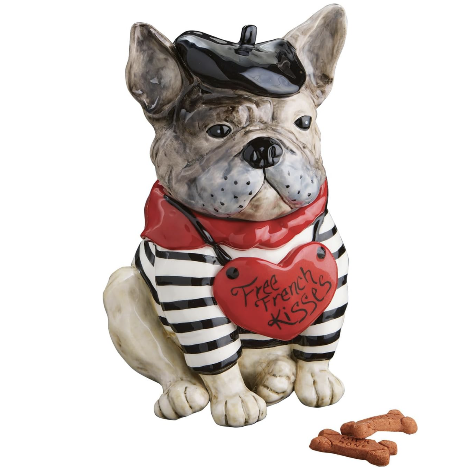 frenchie dog shaped treat jar