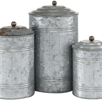 metal galvanized food storage containers