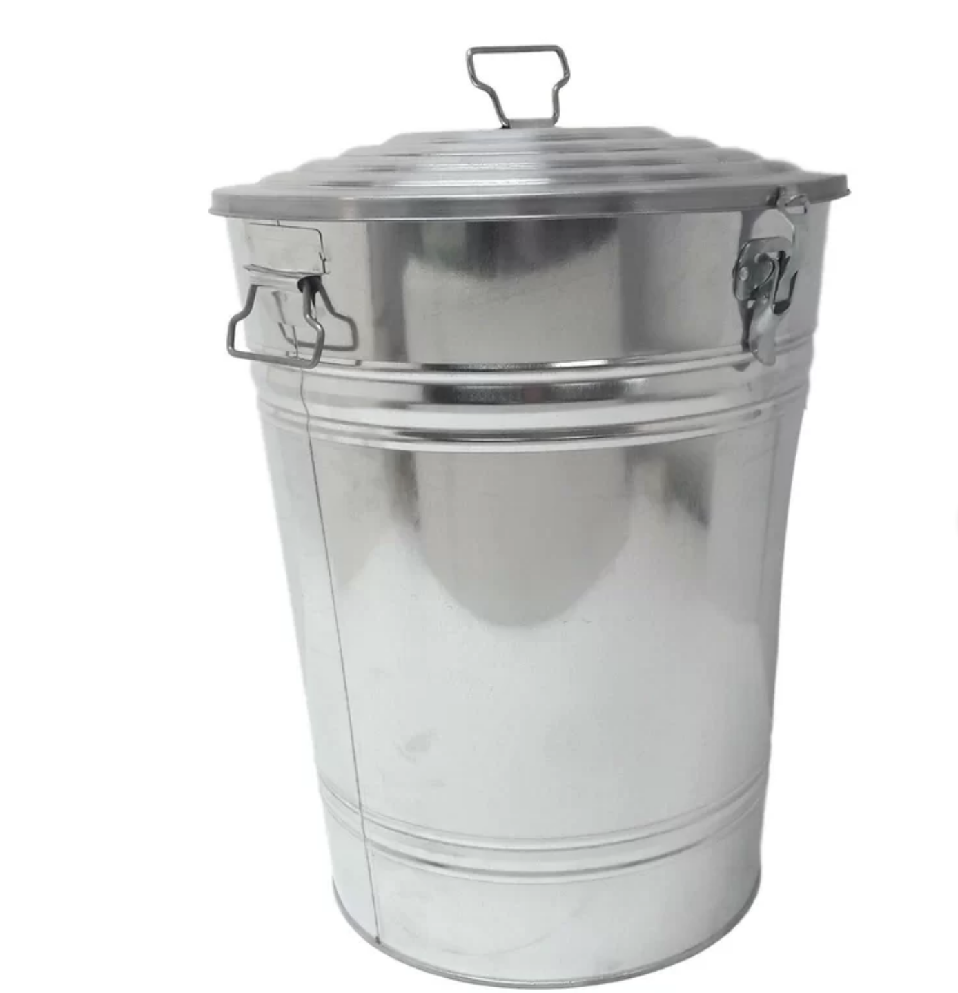 galvanized pet food storage can with foot pedal