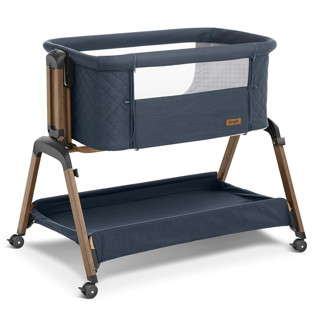 blue bassinet