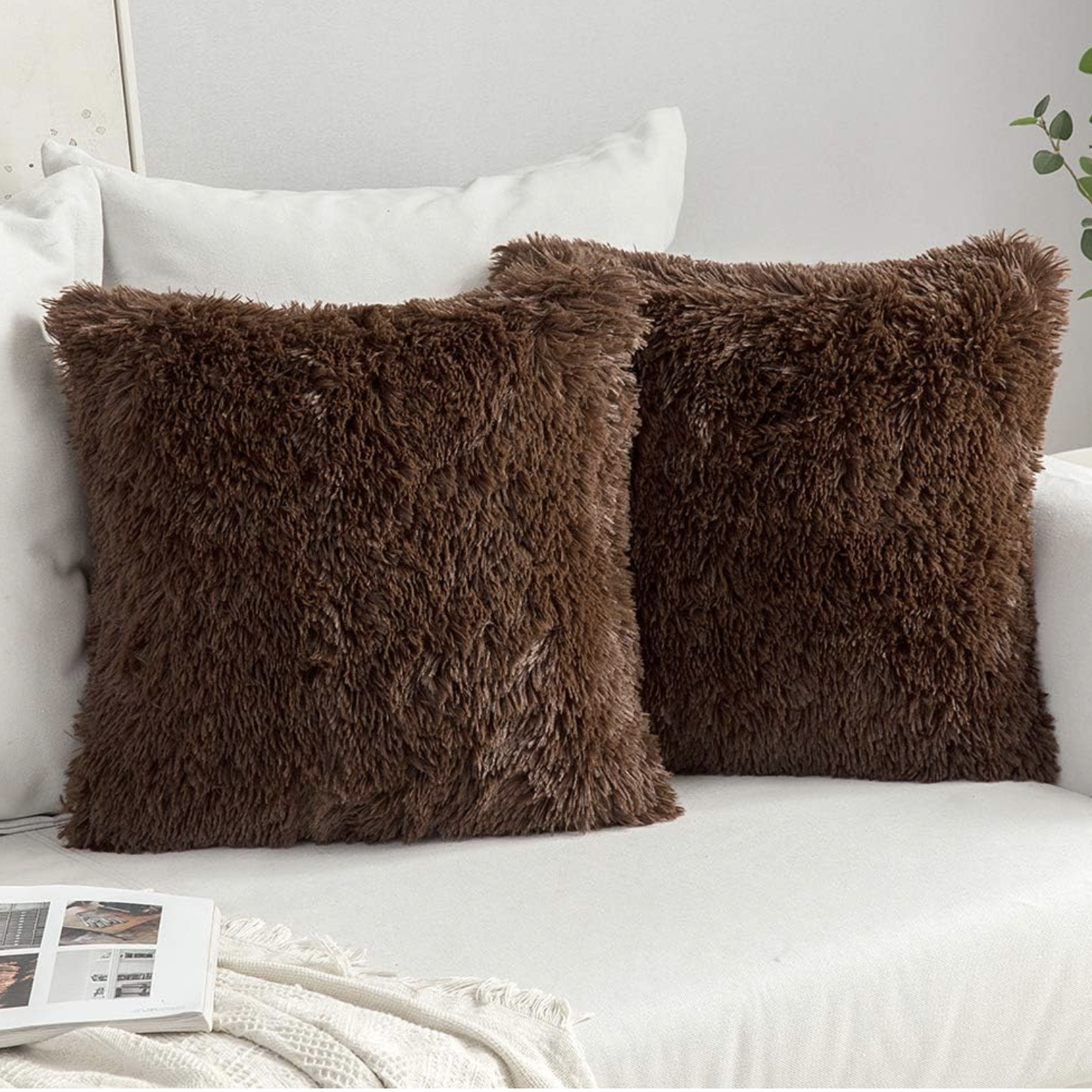 brown pillows