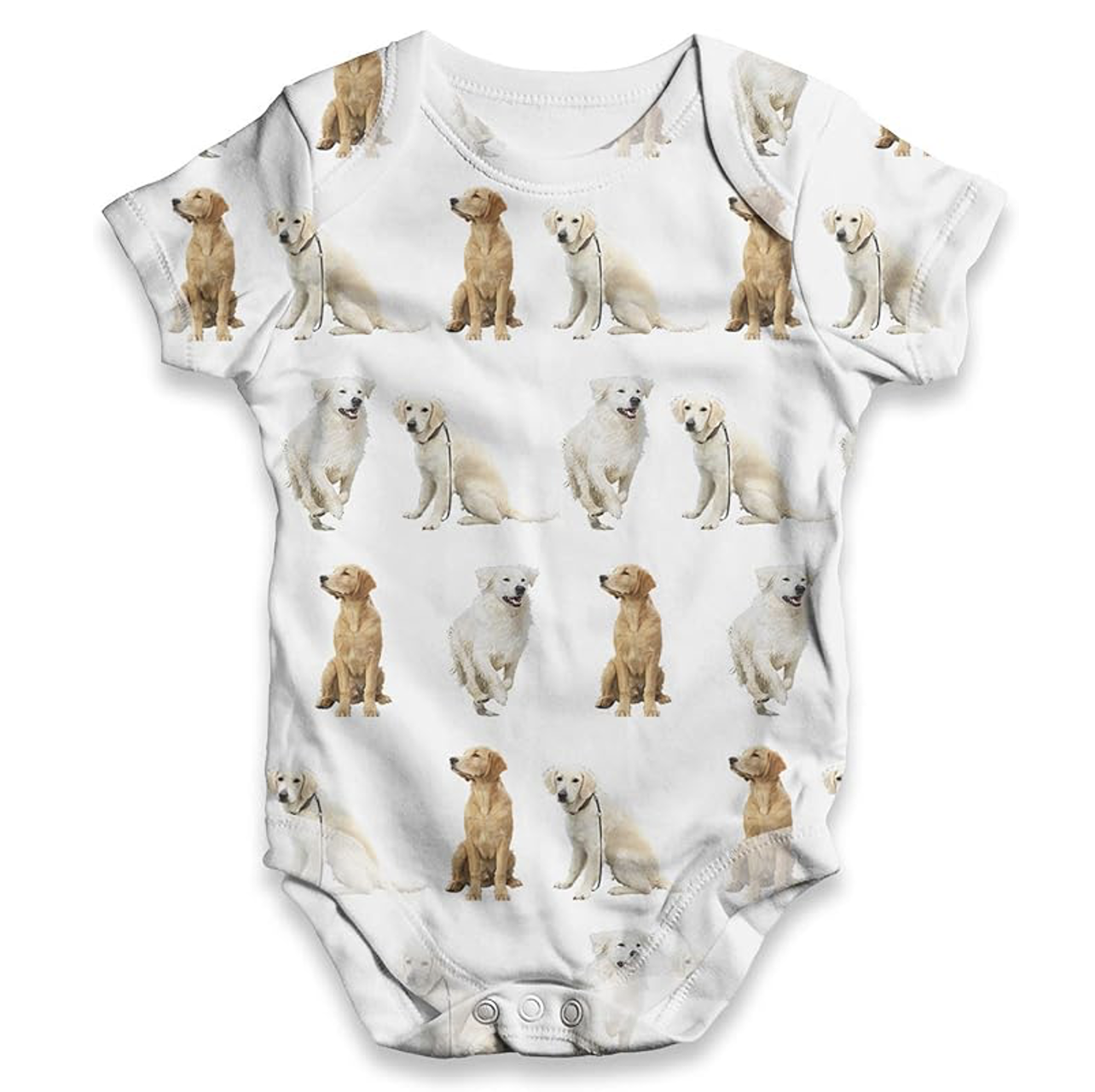 Golden Retriever printed baby Onesie