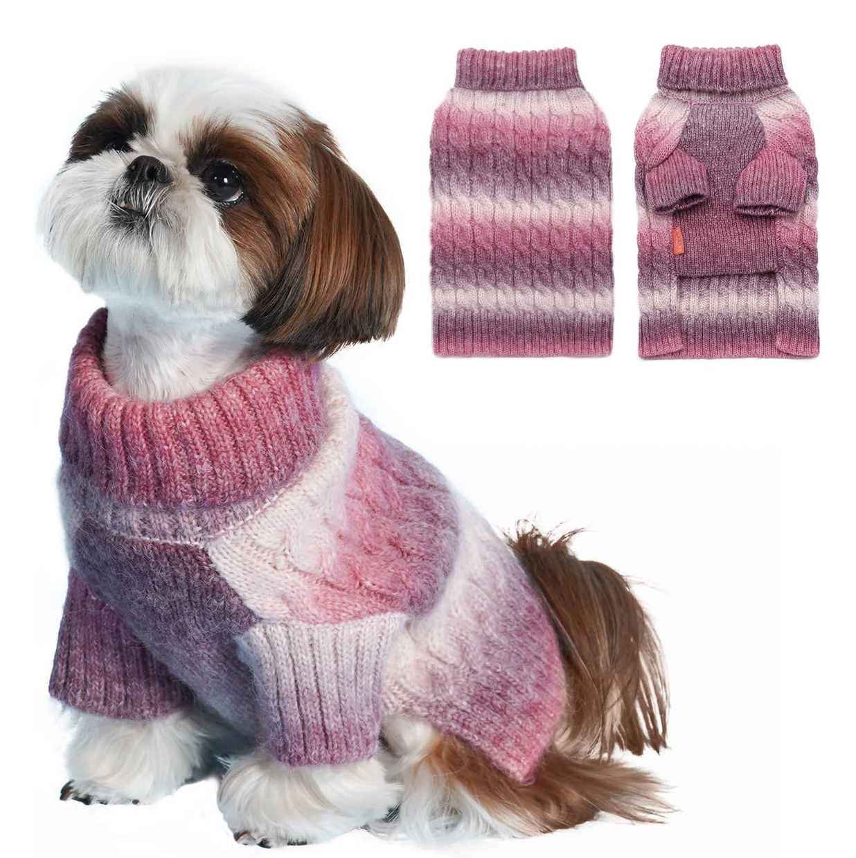 pink dog sweater