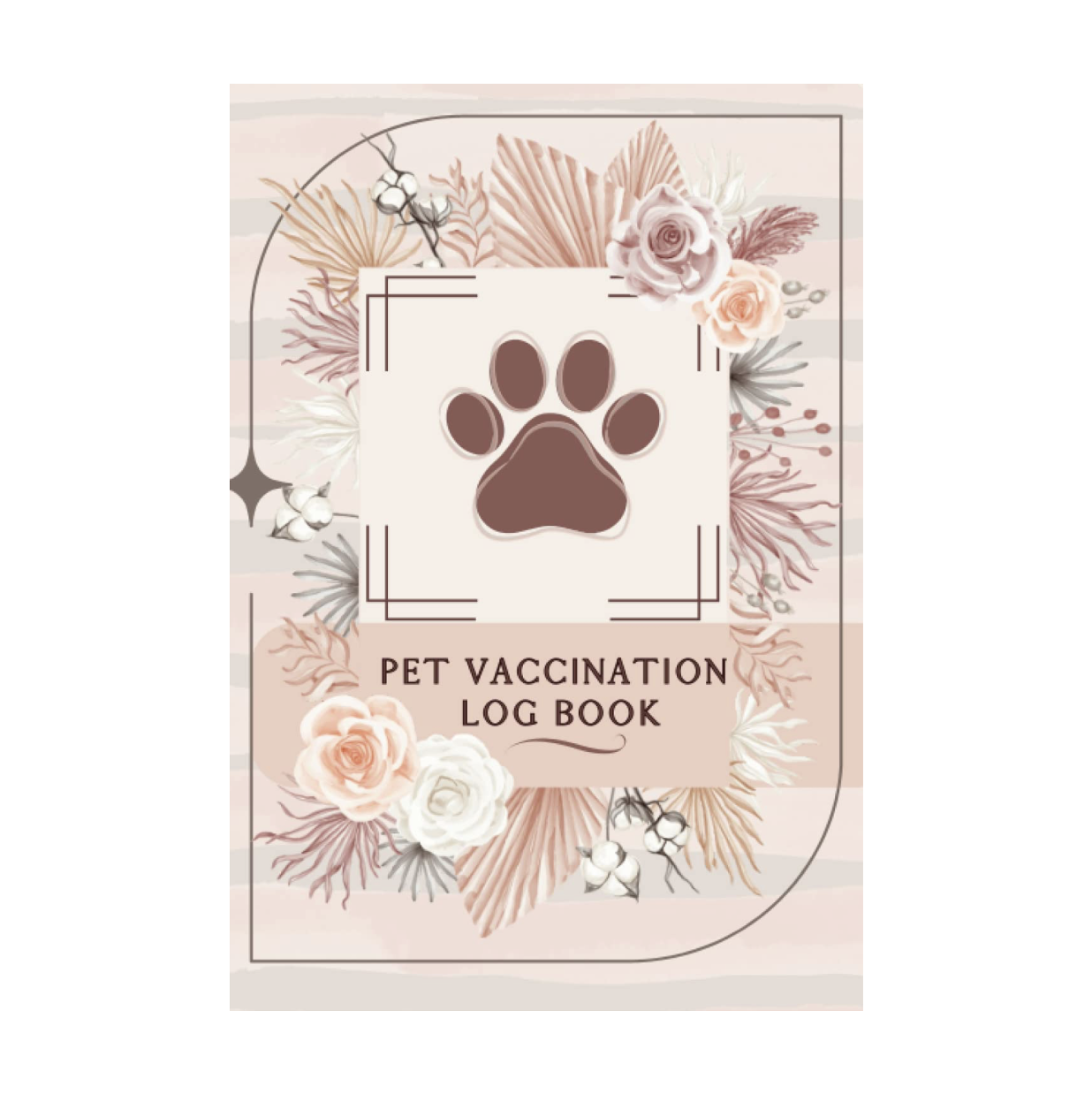 pretty pet cat kitten vaccination log book 