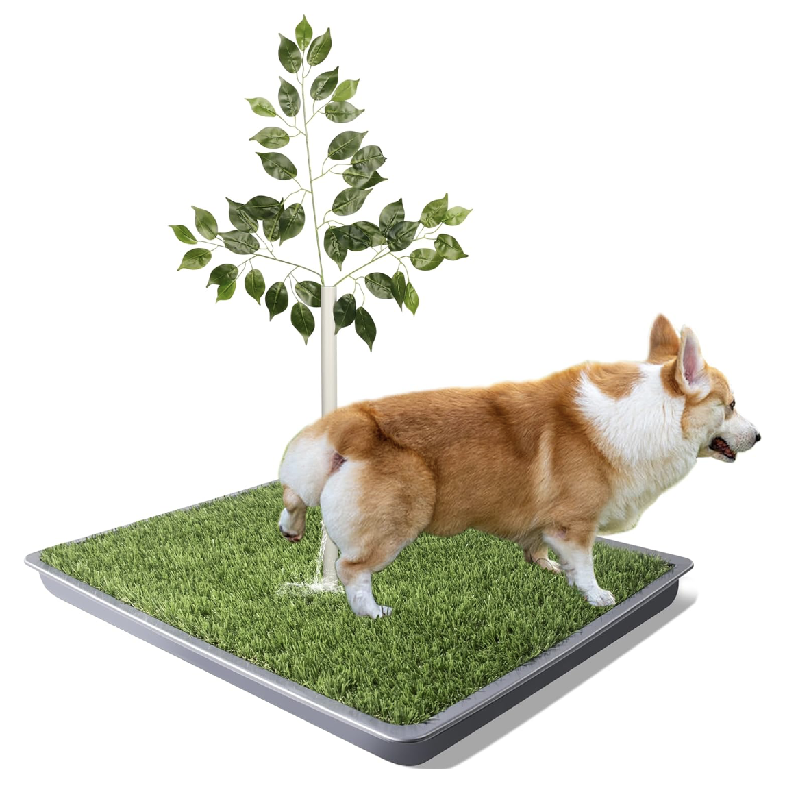 do they make a faux grass training pad tray for dogs puppy deck balcony indoor outdoor washable 