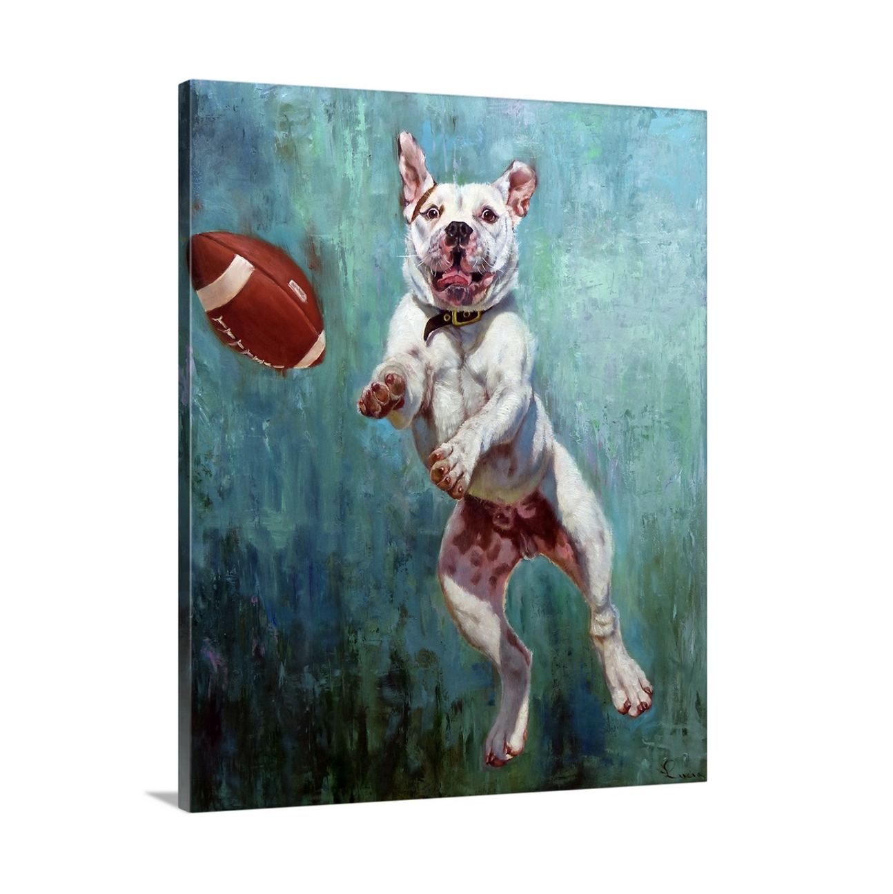 dog sports canvas art