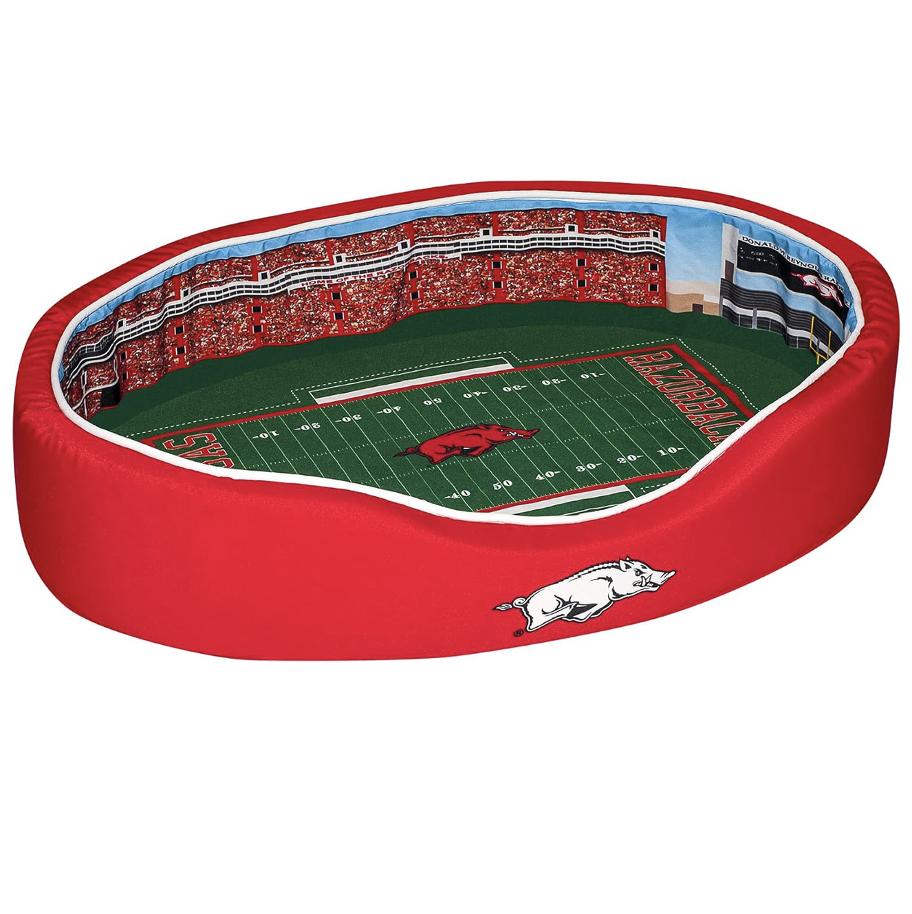 arkansas razorback football stadium dog pet bed 