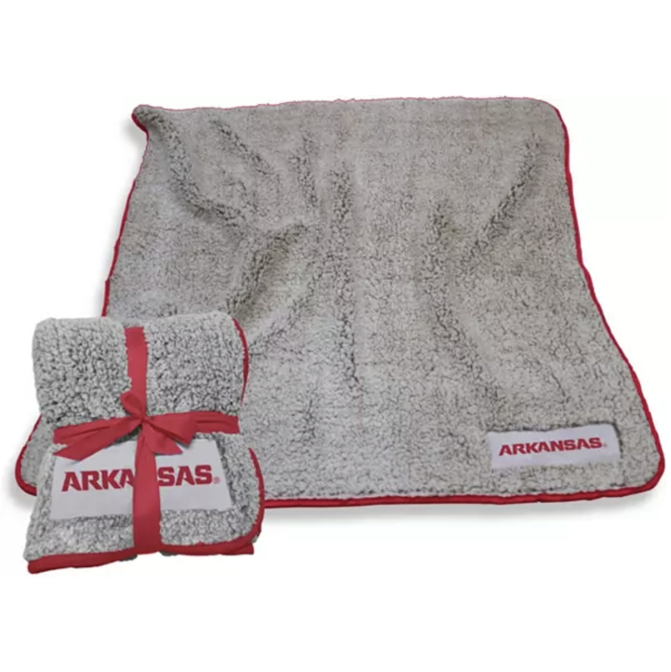 arkansas razorback gray plush blanket