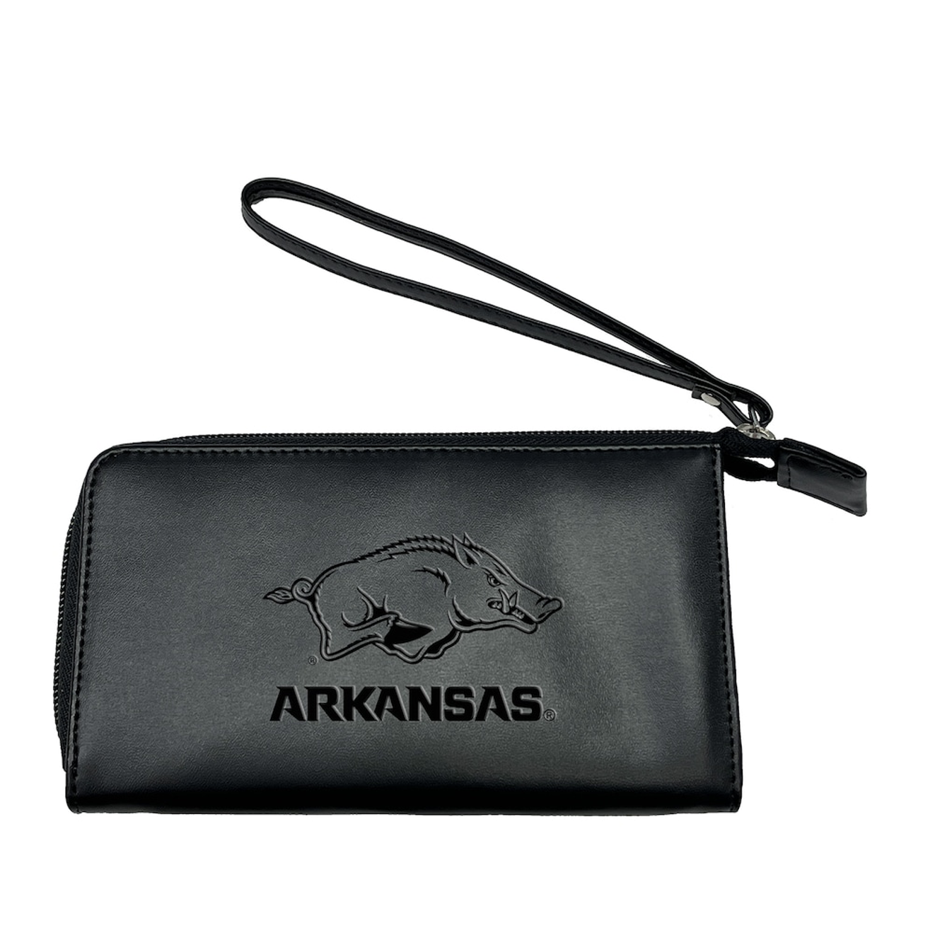 black razorback wristlet wallet