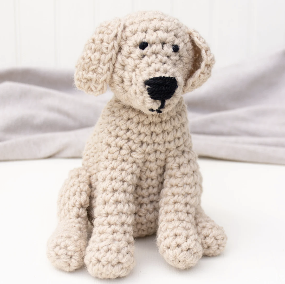 crochet dog stuffed animal custom unique baby gift 