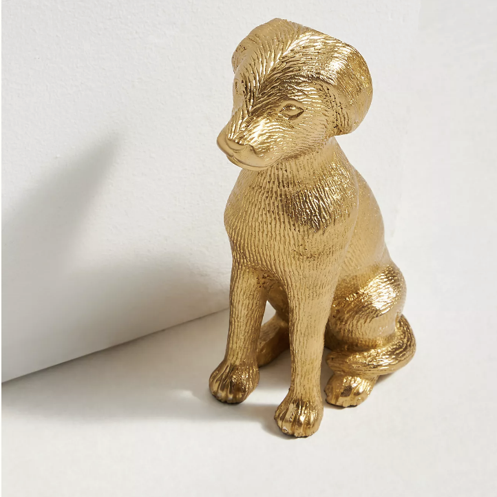 golden retriever puppy door stop gold nursery decor 