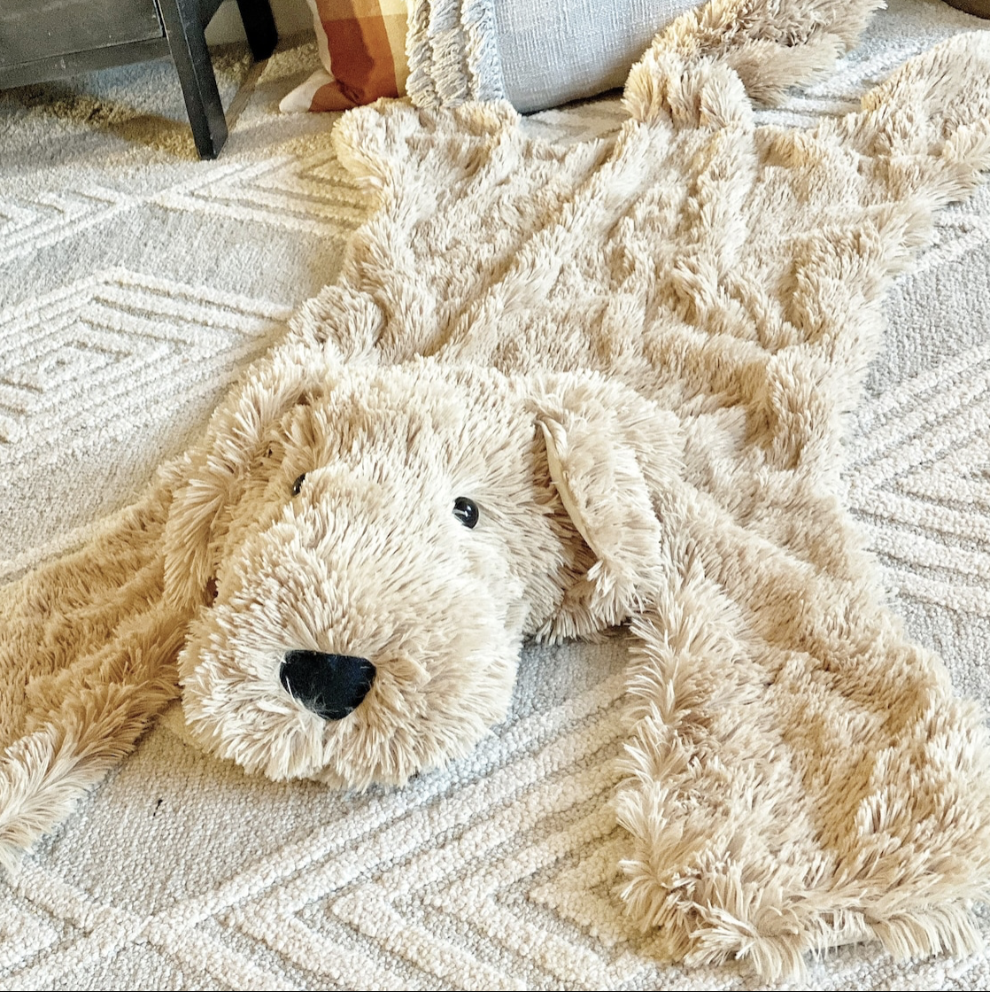 golden retriever floor rug baby 