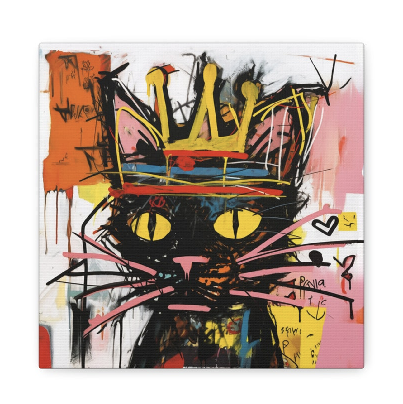 cat crown art modern contemporary 