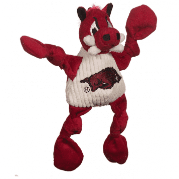 arkansas razorback plush dog toy 