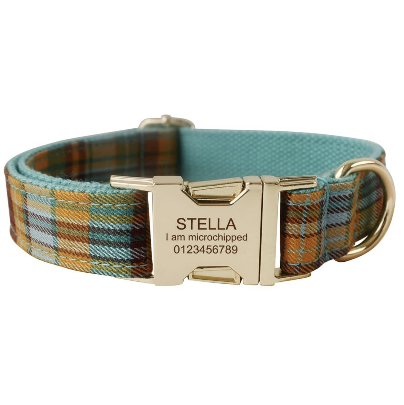 flannel plaid dog collar 