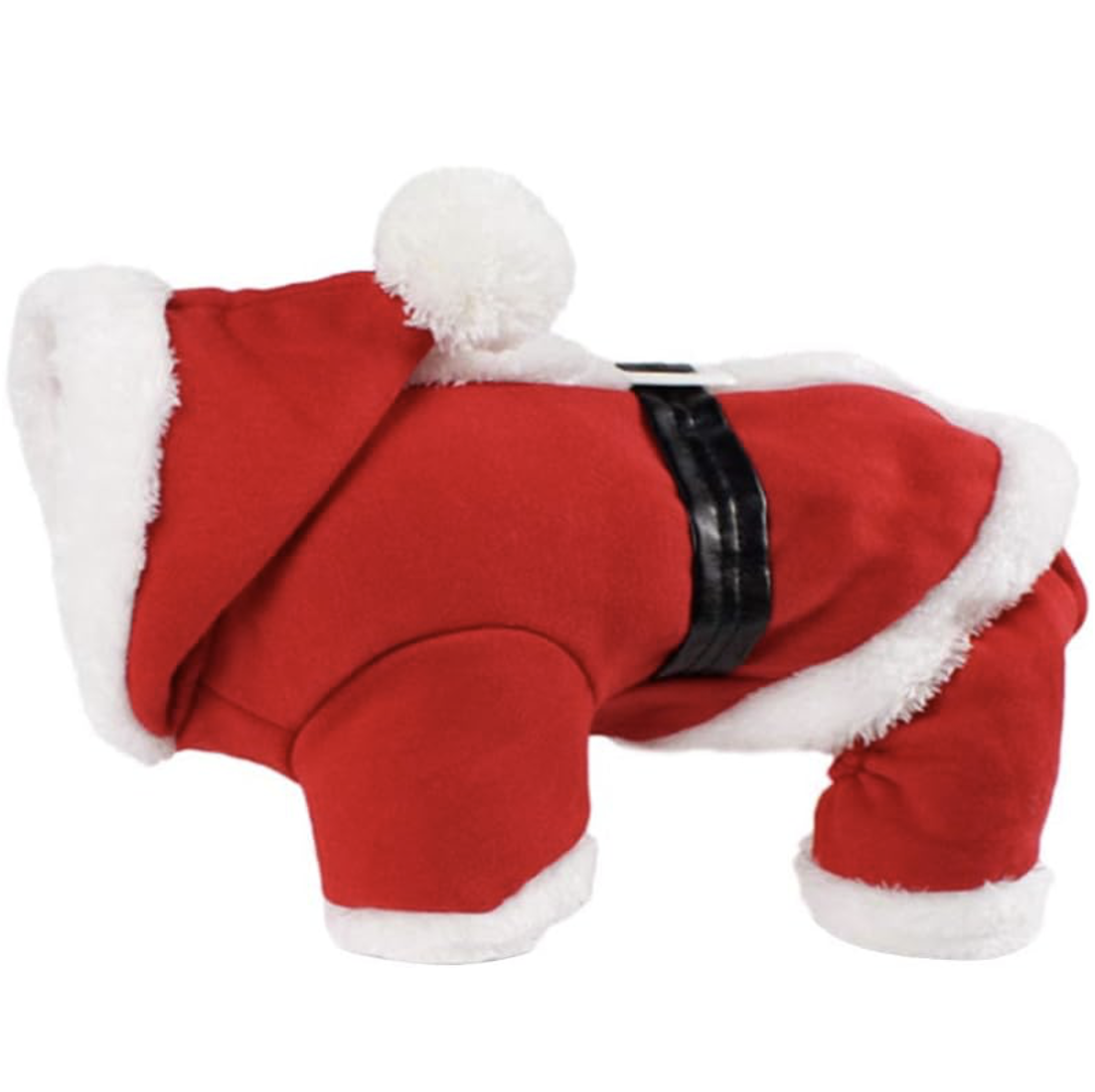 dog santa suit with santa hat hoodie