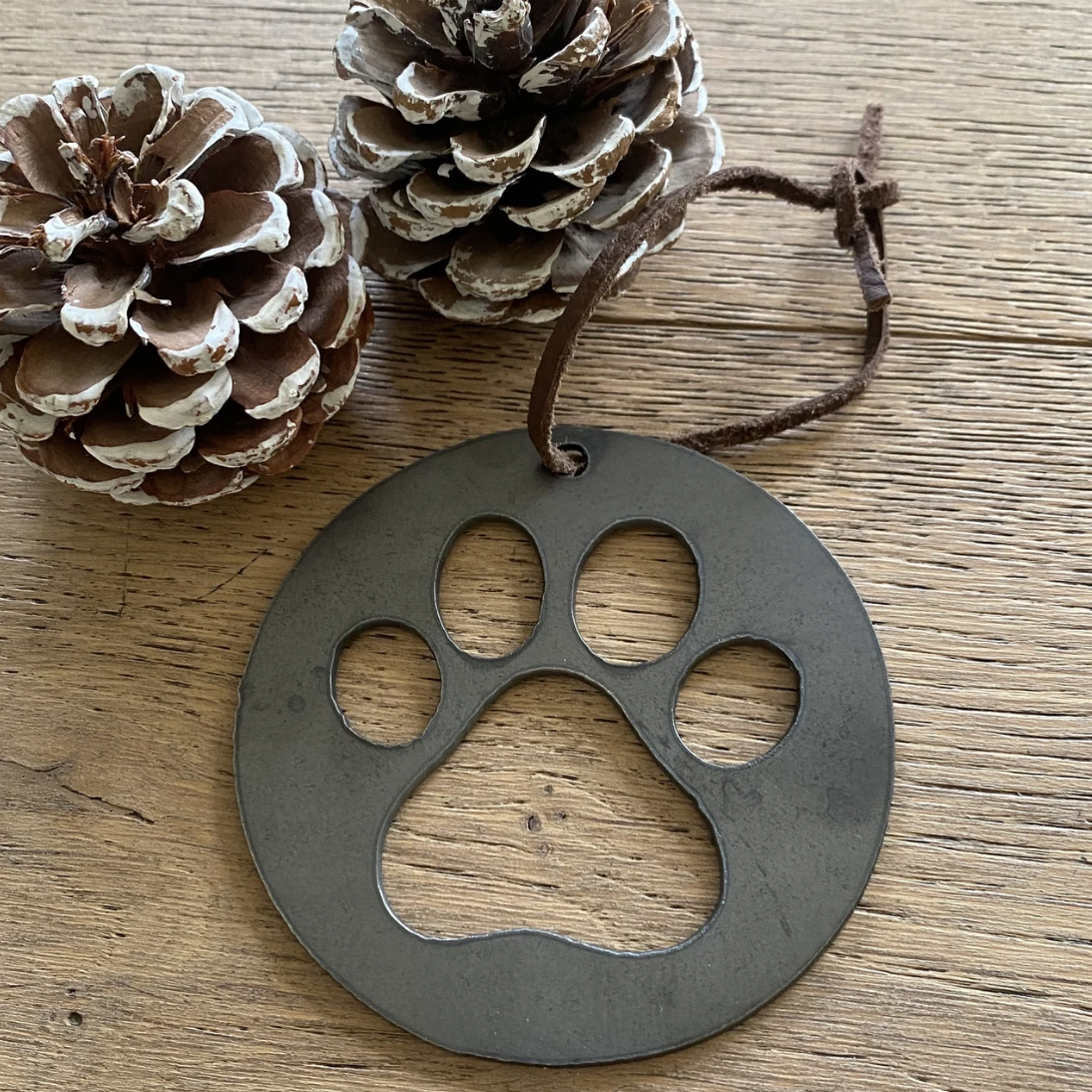 Metal Paw Print Ornament