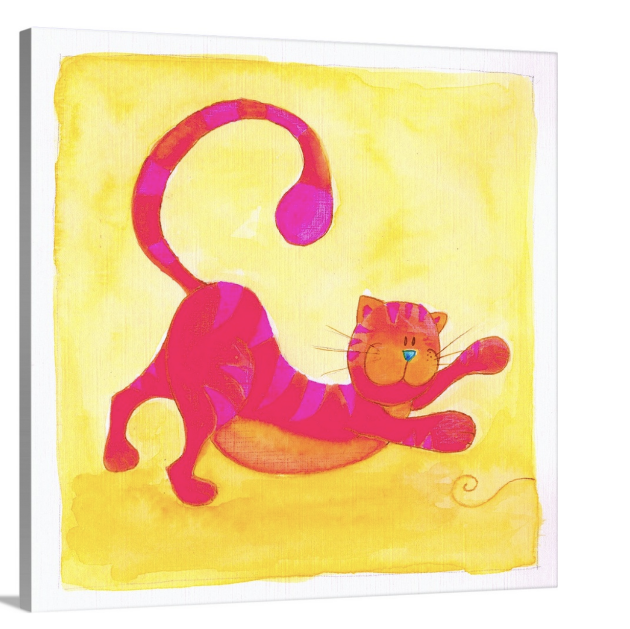 cat hot pink art