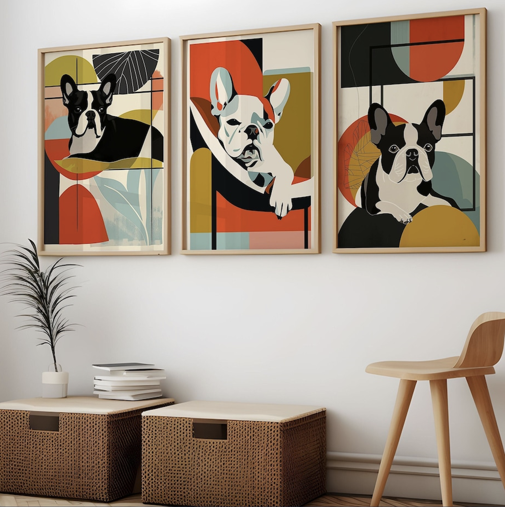 frenchie french bull dog art artwork 