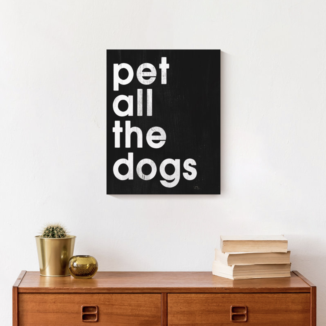 pet all the dogs artwork 