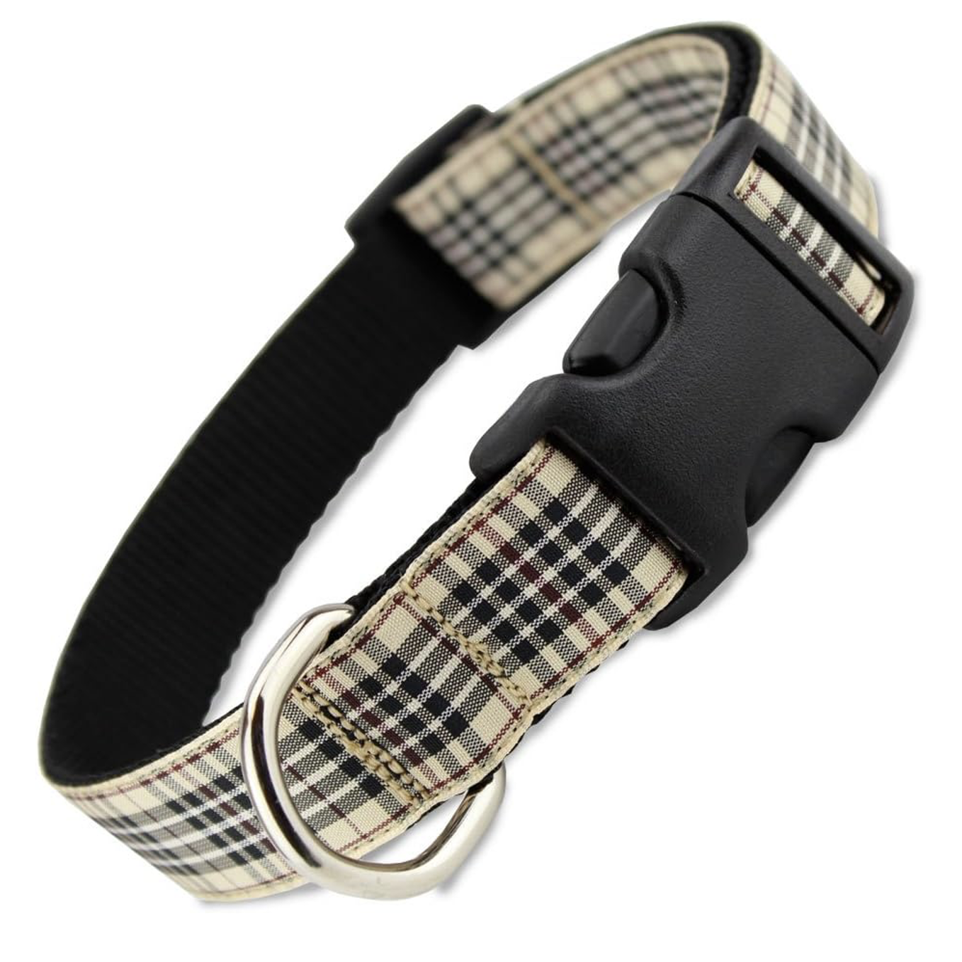 plaid preppy trendy dog collar 