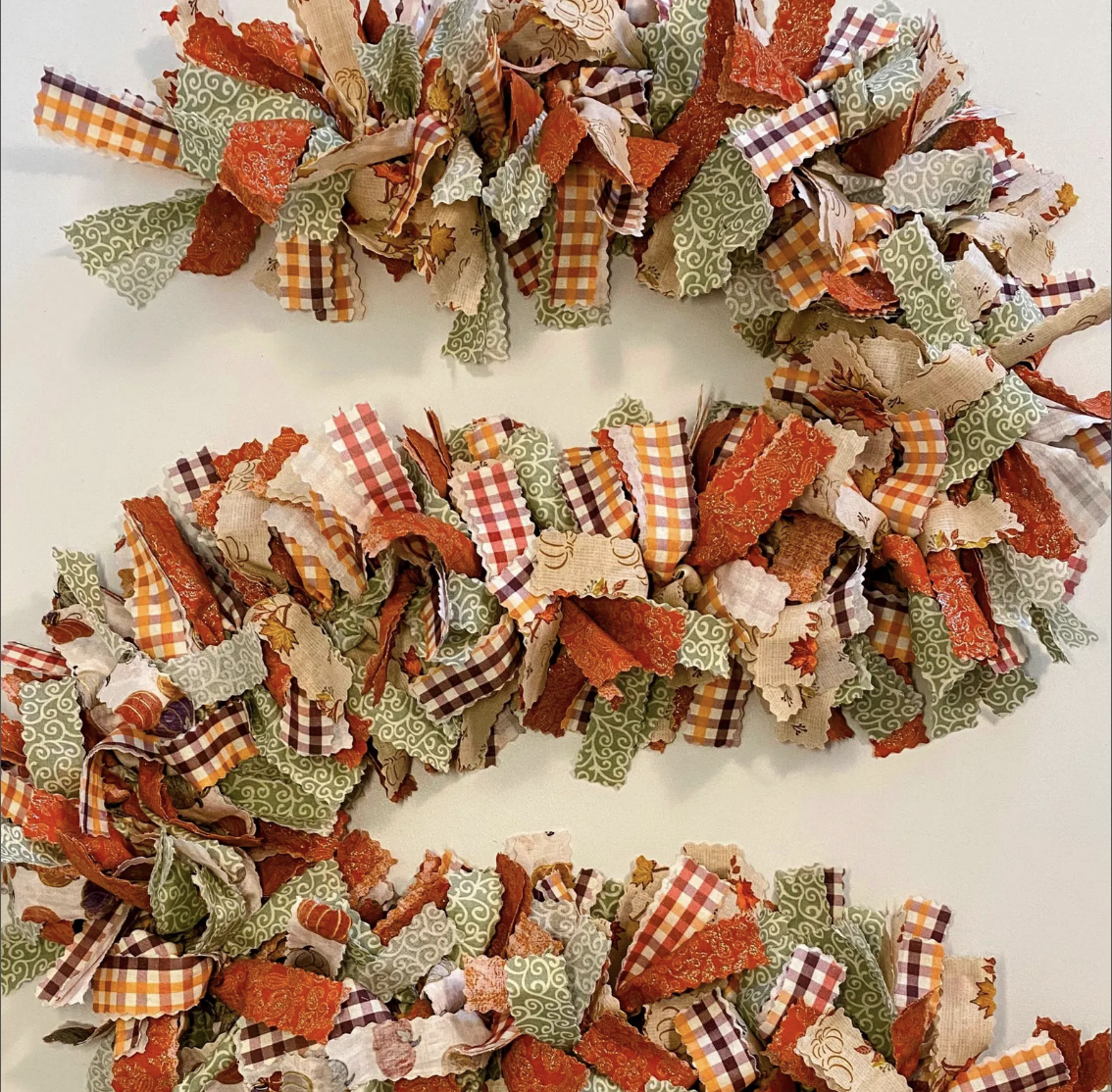 Fall ribbon multicolor garland decor