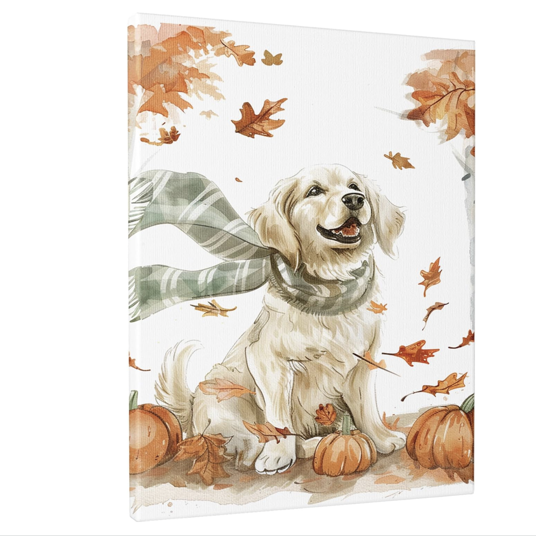 Fall Dog Canvas