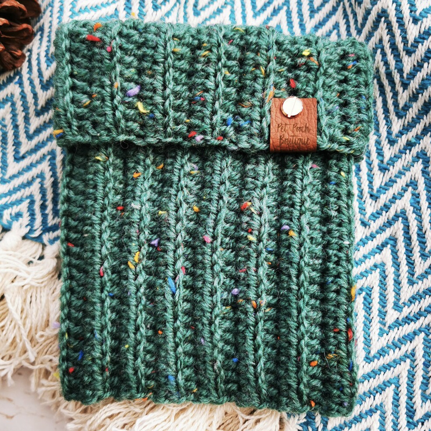 Green Pet Winter Scarf