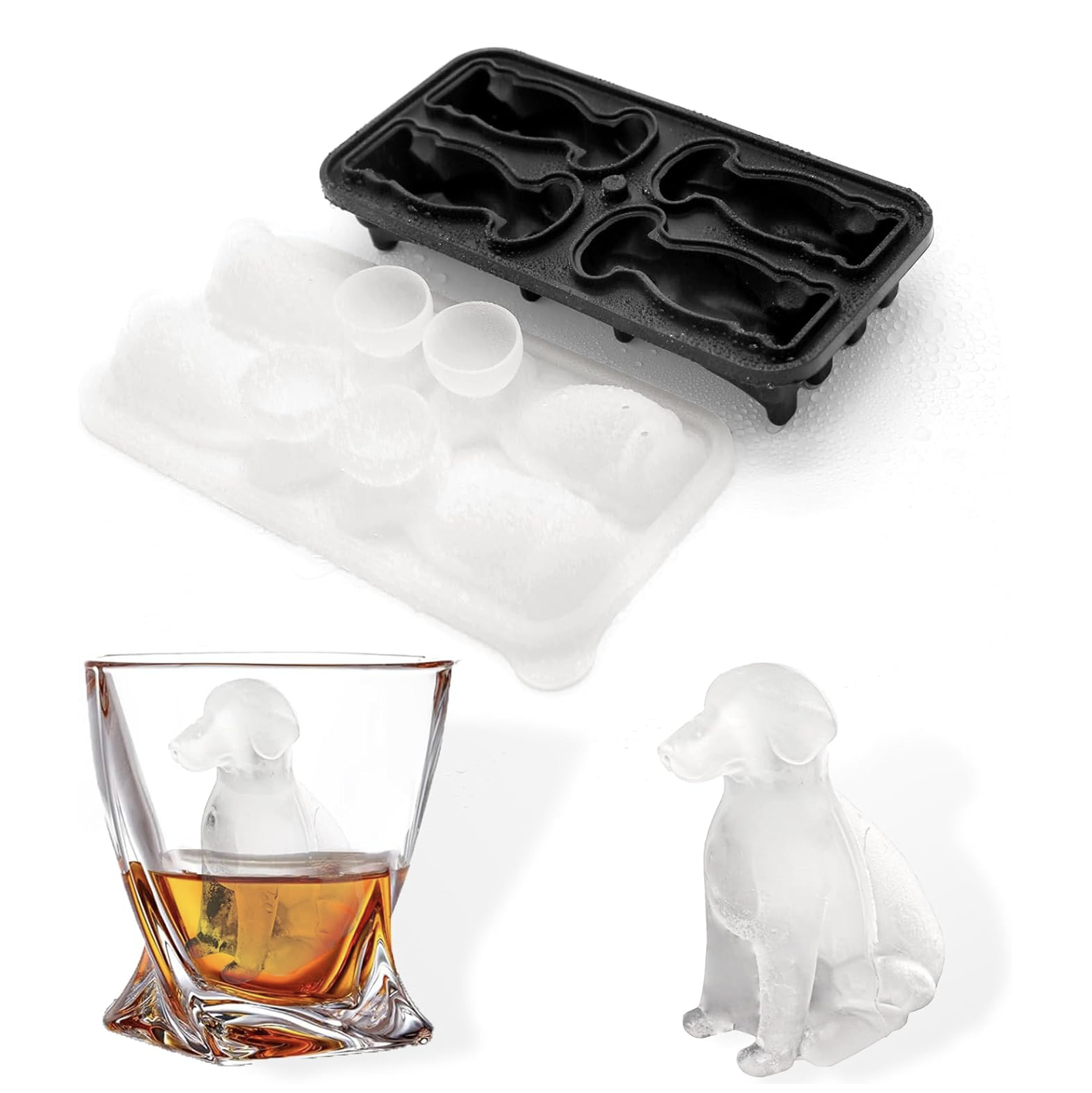 labrador retriever dog ice cube tray