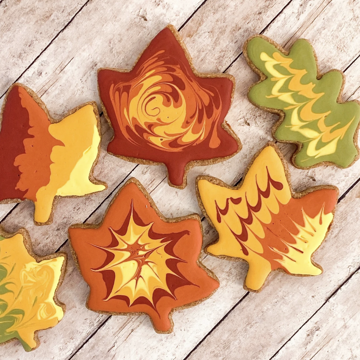 Fall Leaves Dog Cookies