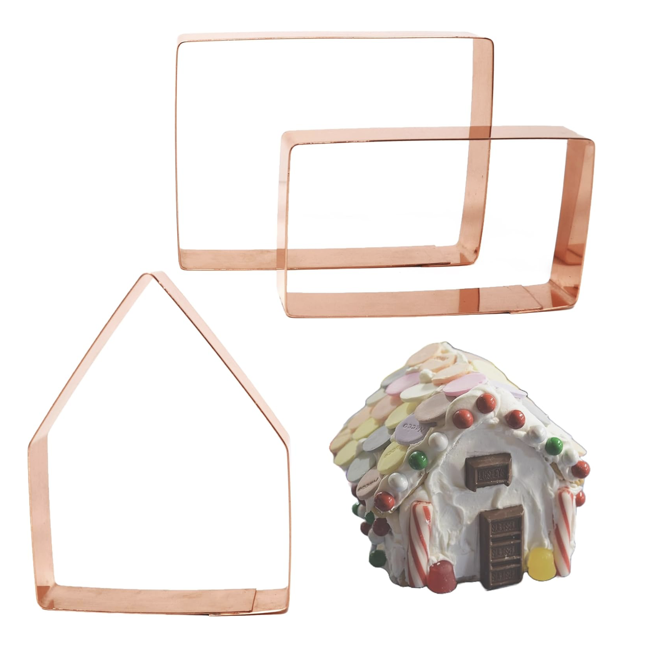 Gingerbread Dog House Cookie Cutters Copper