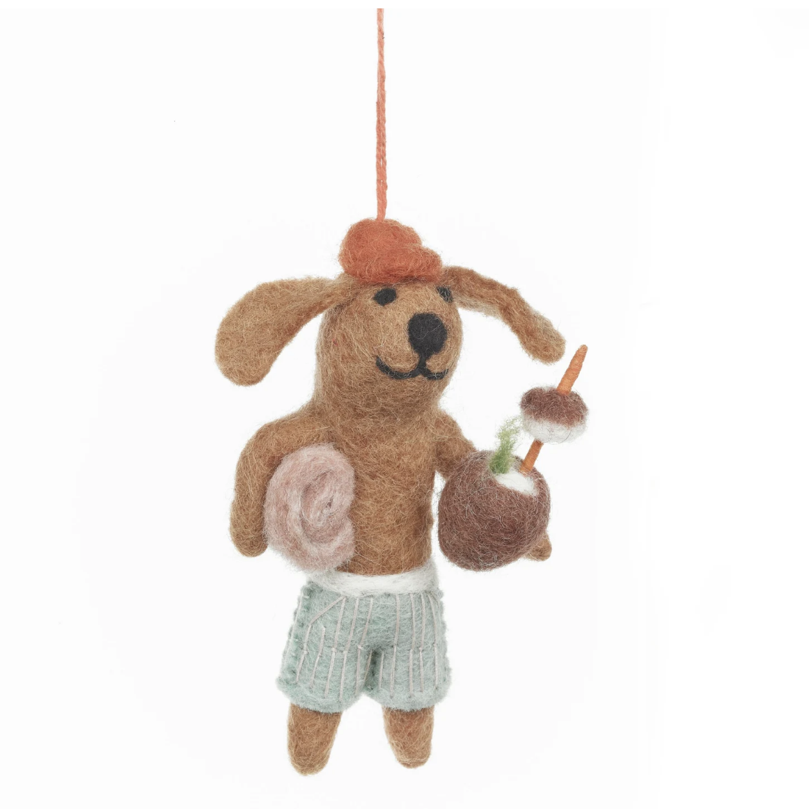 Felt Pastel Dog Ornament