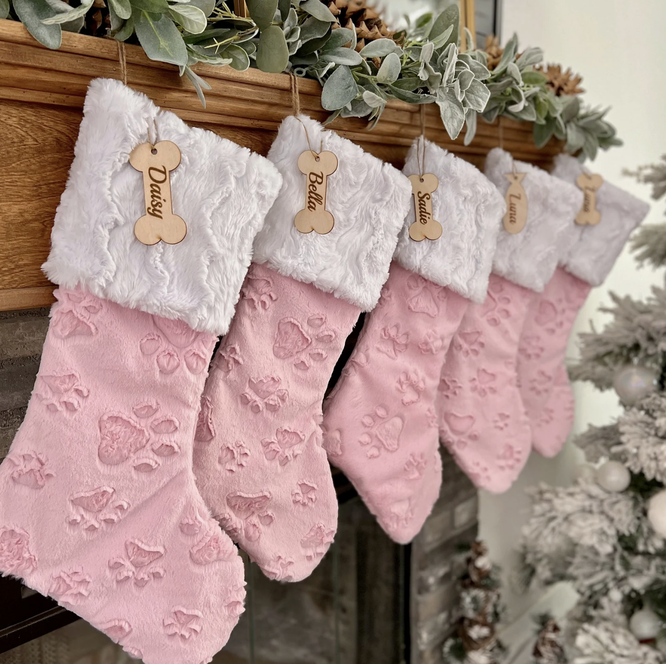 Pink paw print Stockings