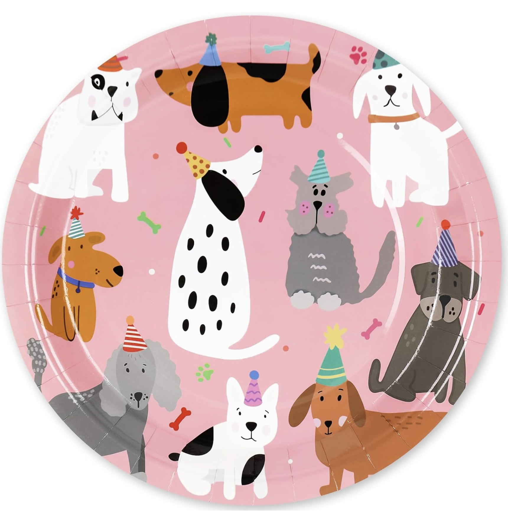 schnauzer poodle dachshund french bulldog beagle dalmatian dog paper plates 