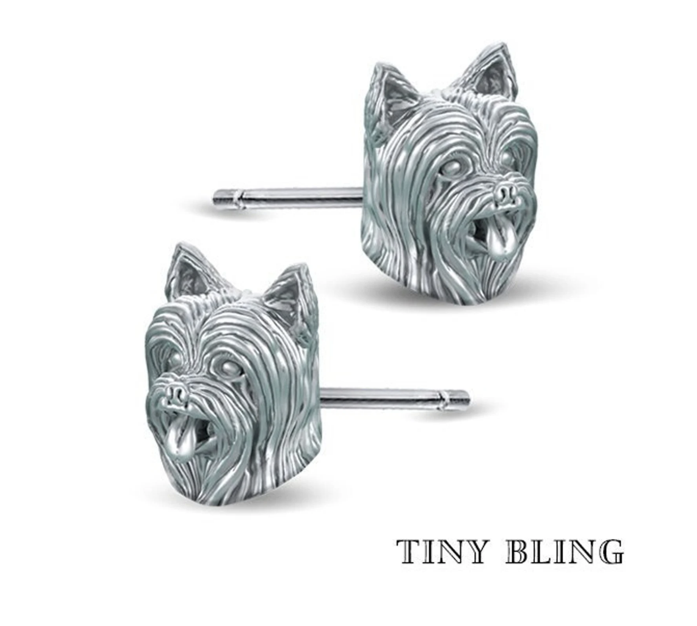 Tiny Bling® Yorkie Earrings