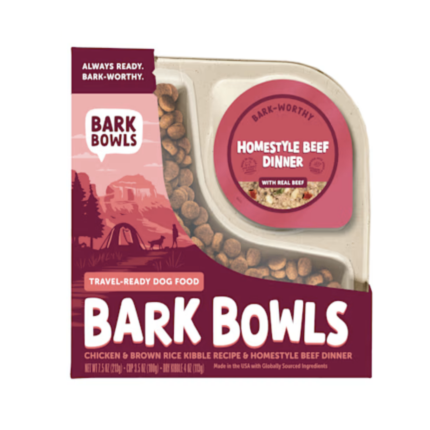 self-stable dog food in bowl