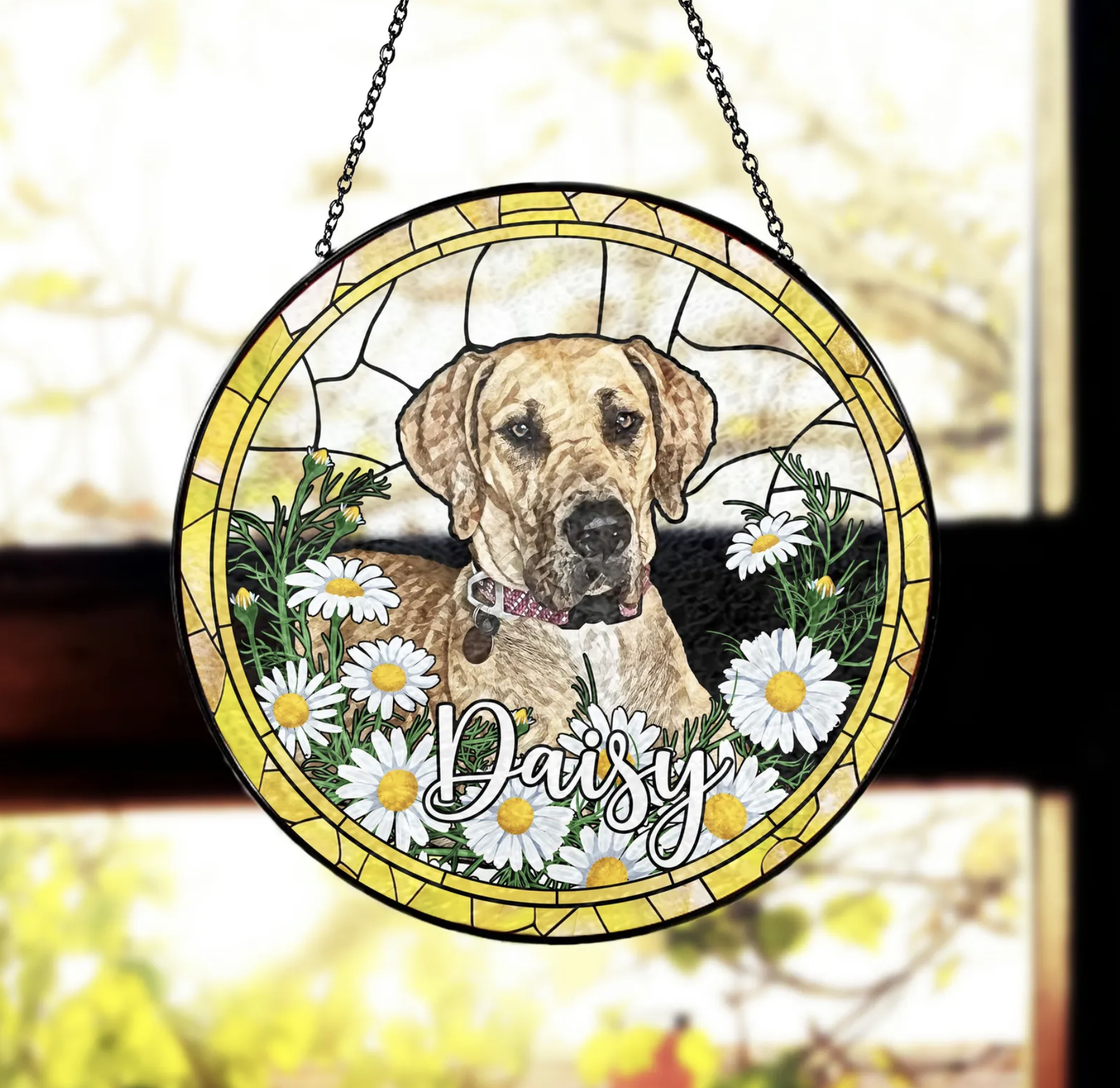 suncatcher dog decor 