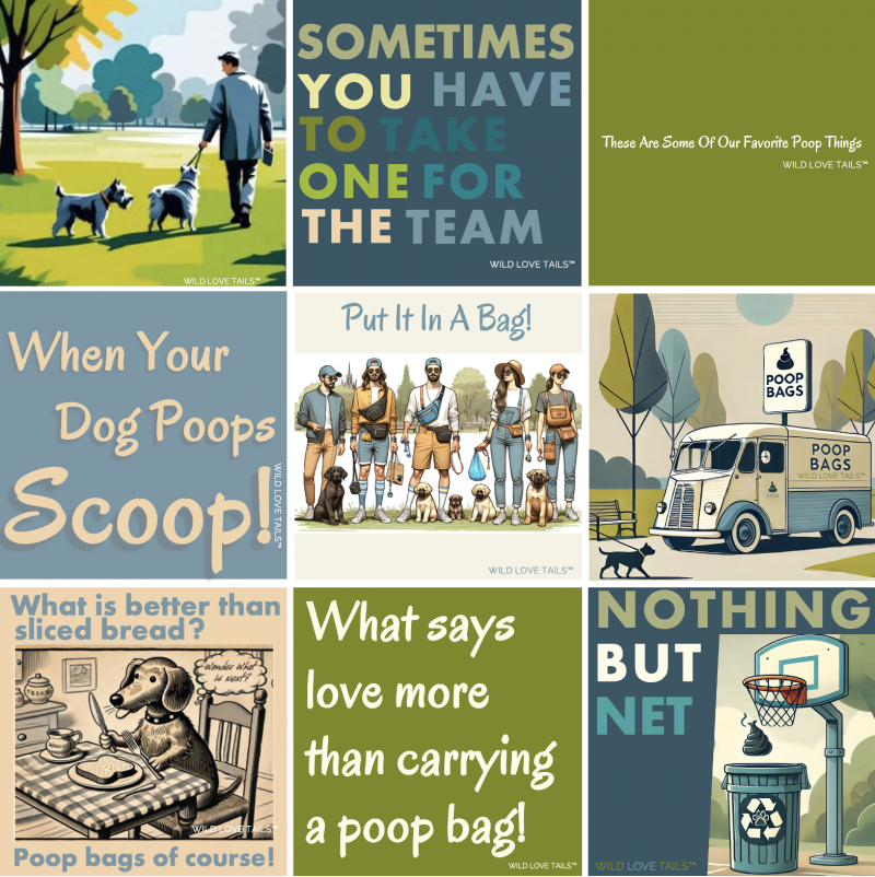 poop bag week instagram layout