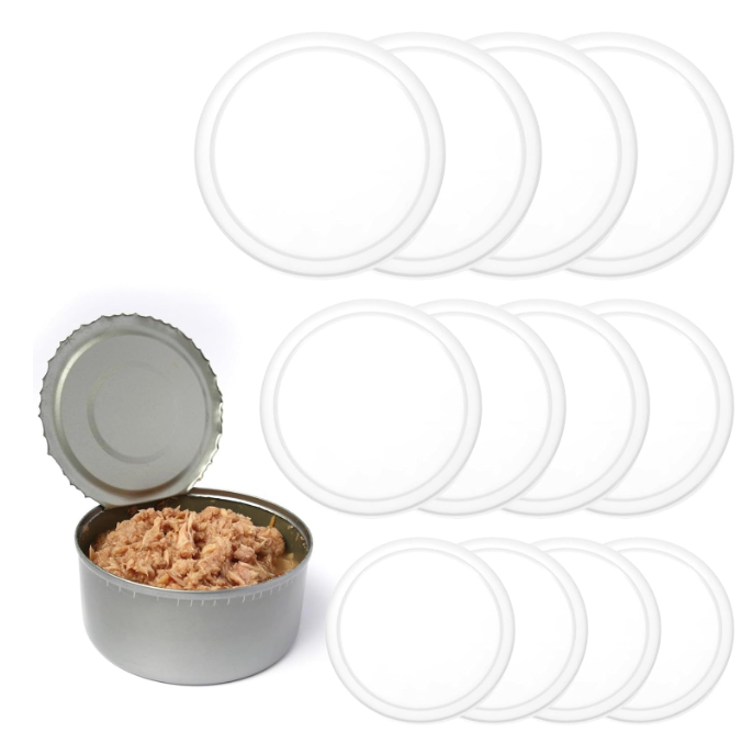clear pet food storage lids for cat dog canned food 