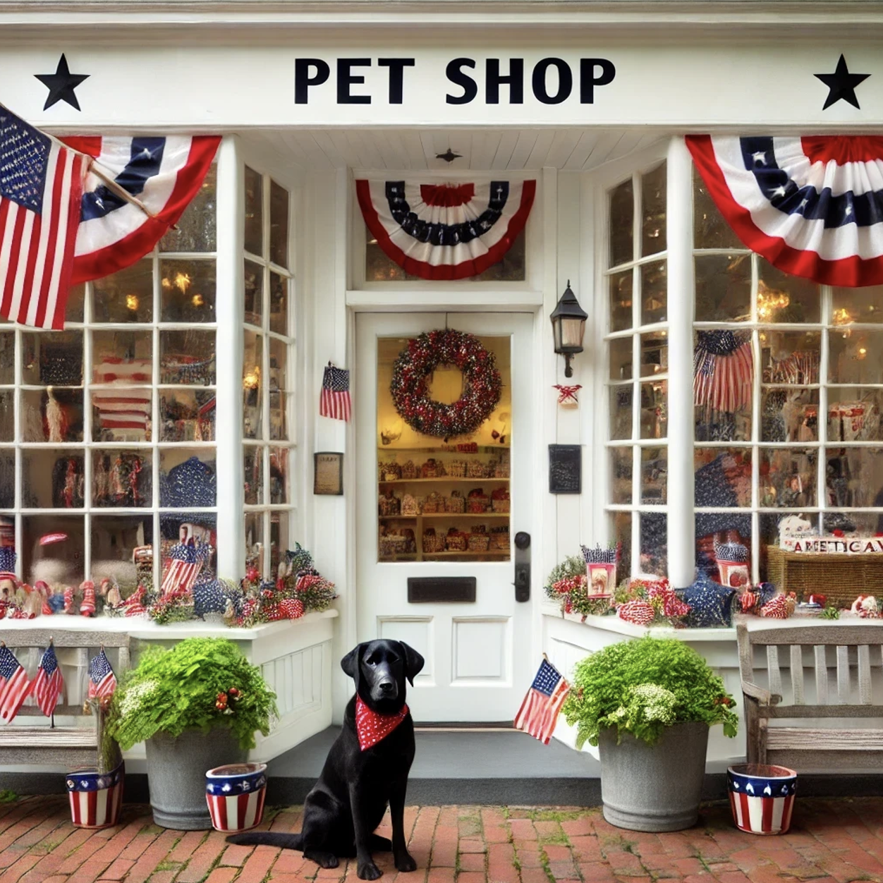 red white blue dog toys treats gifts patriotic 4th july
