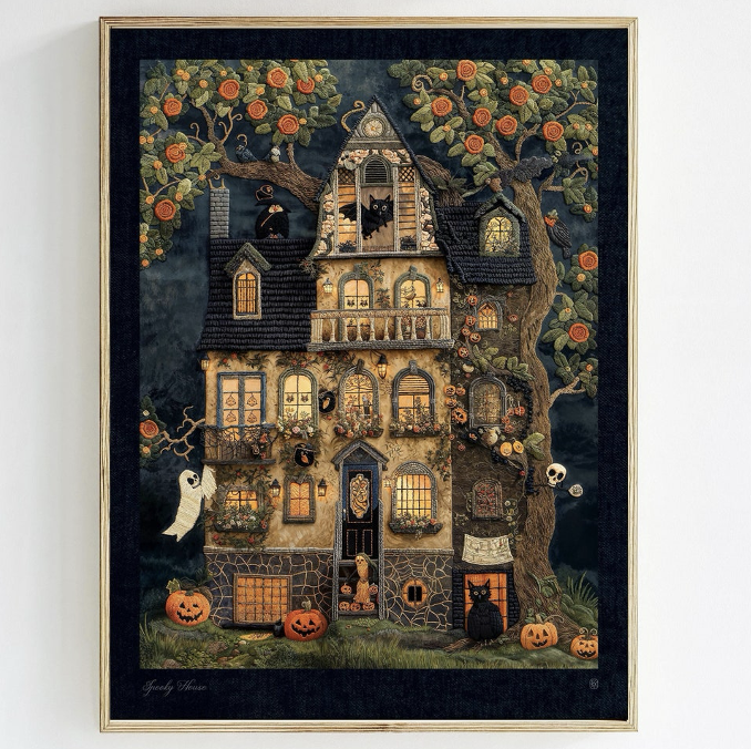 haunted house cat decor