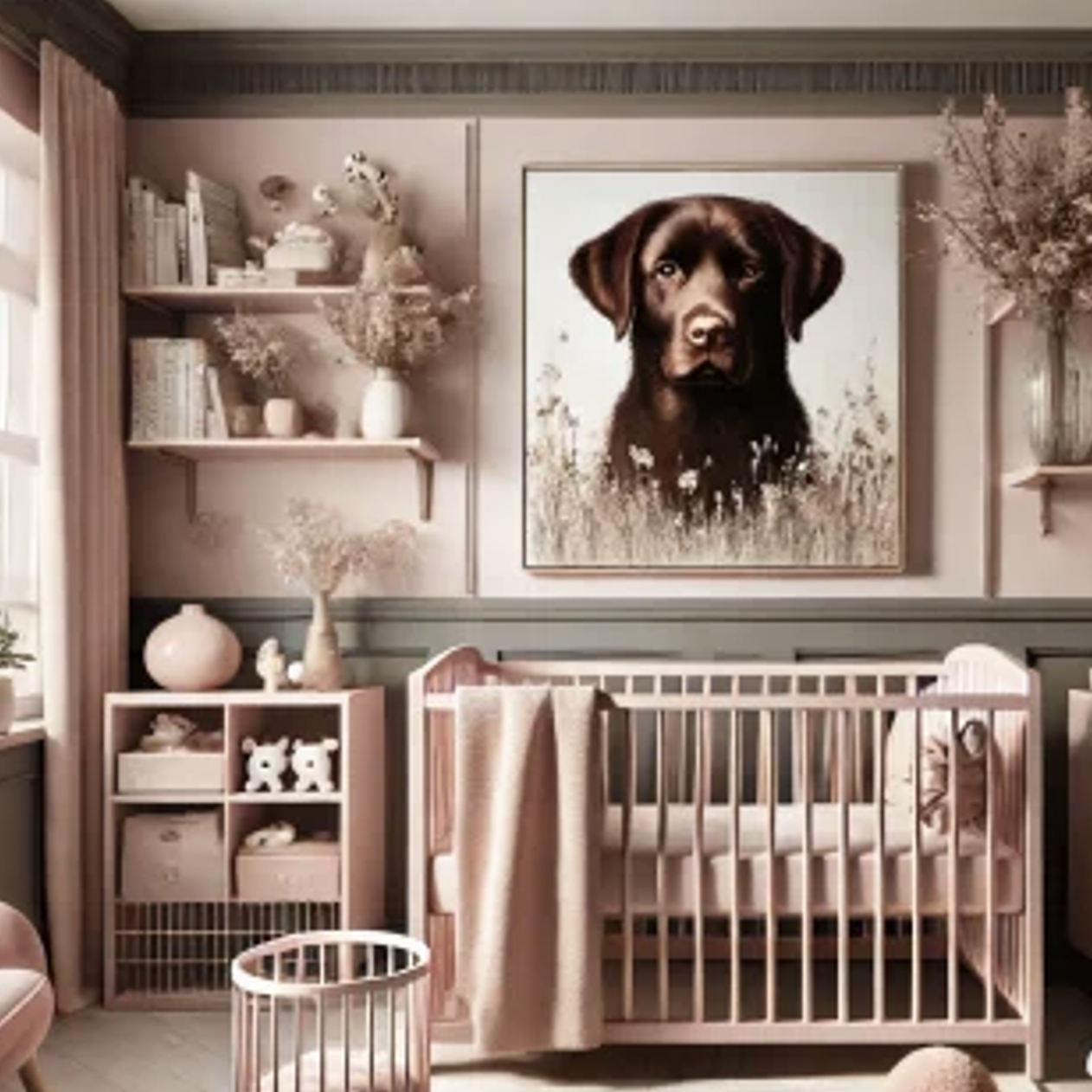 lab labrador nursery decor