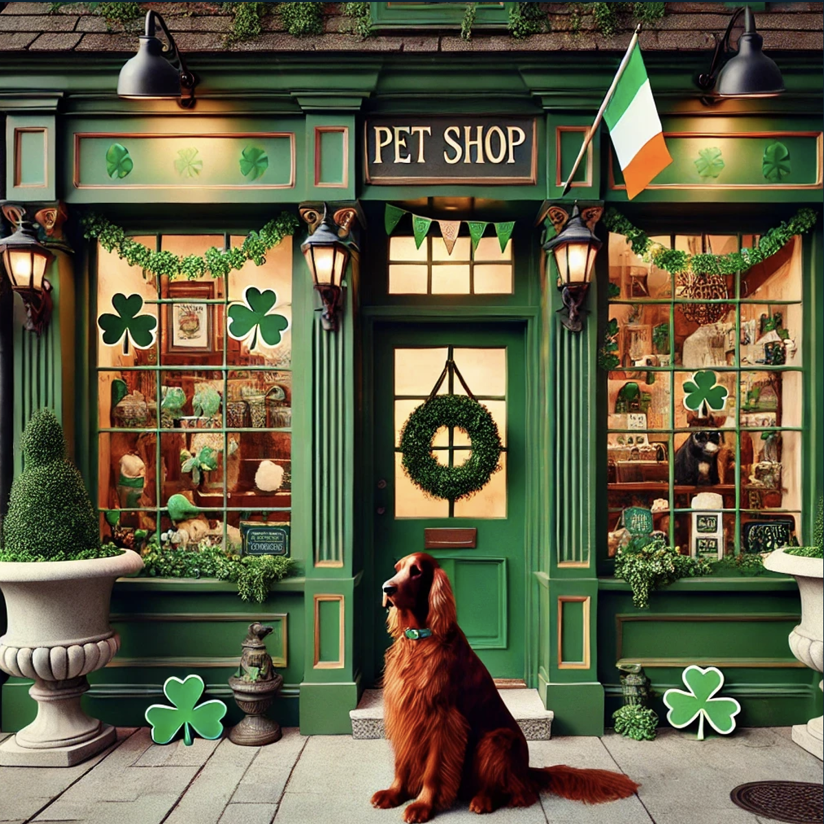 st patricks day dog  cat pet shop