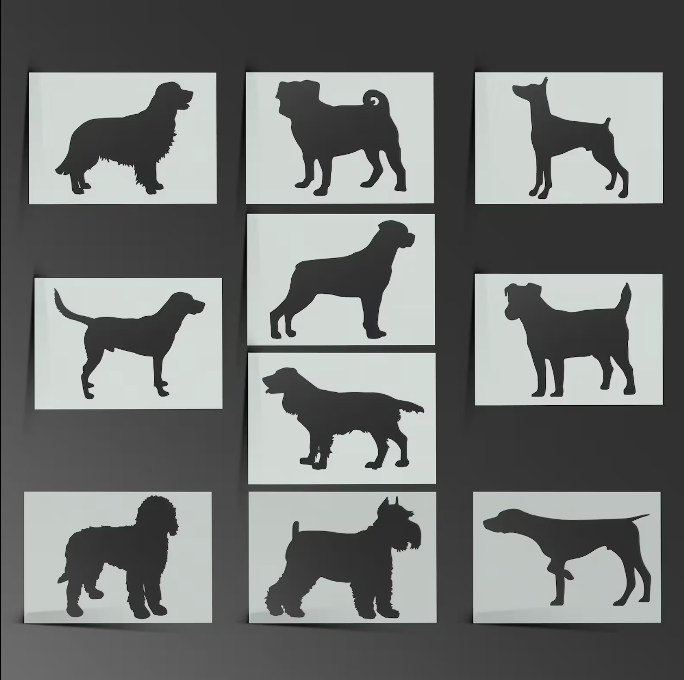 dog breed stencils 