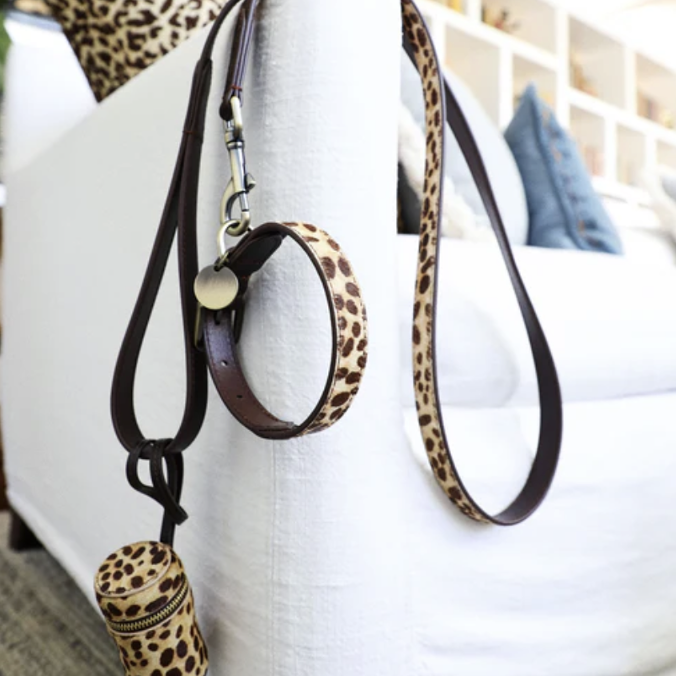 animal print dog leash set